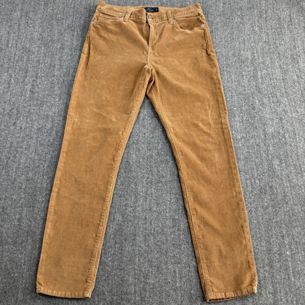 Lucky Brand Brooke Skinny Corduroy Pants Women's 10/30 Camel Brown Stretch